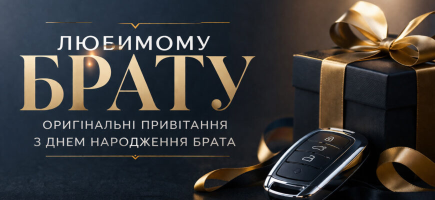 привітання брату з днем народження листівка
