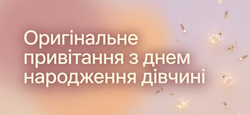 оригінальне привітання з днем народження дівчині листівка