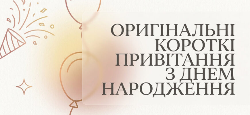 оригінальні короткі привітання з днем народження листівка
