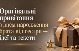 оригінальні привітання з днем народження брата від сестри текст