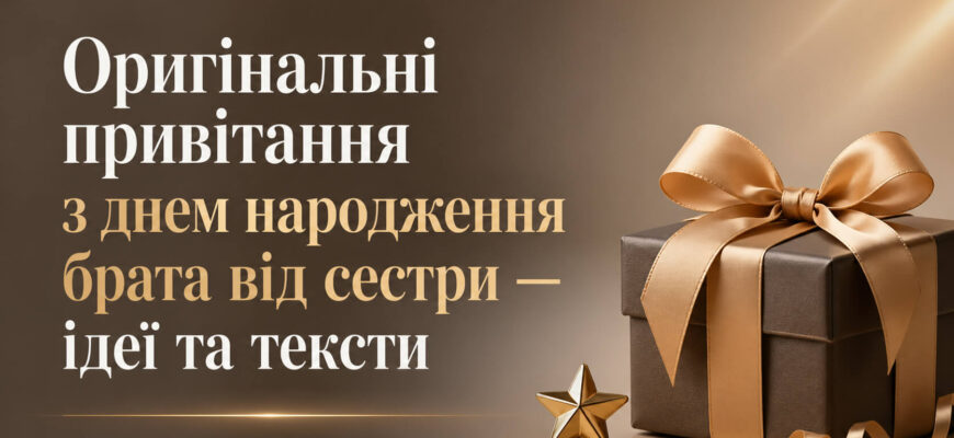 оригінальні привітання з днем народження брата від сестри текст
