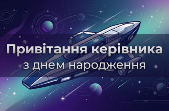 привітання керівника з днем народження листівка