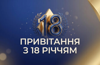 привітання з 18 річчям листівка