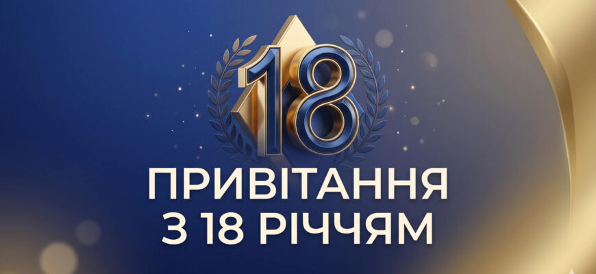 привітання з 18 річчям листівка