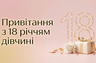 привітання з 18 річчям дівчині листівка