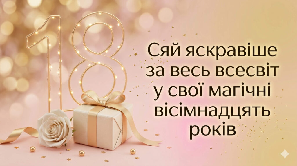 текст привітання з 18 річчям дівчині приклади