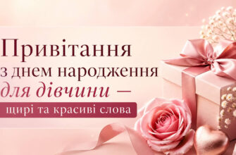 привітання з днем народження для дівчини своїми словами текст