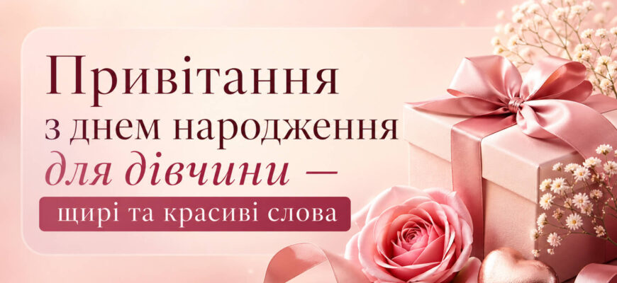 привітання з днем народження для дівчини своїми словами текст