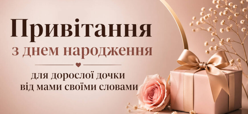 привітання з днем народження для дорослої дочки від мами текст
