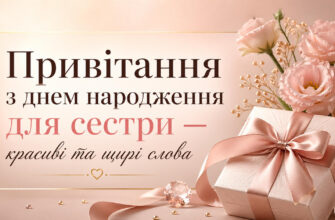 привітання з днем народження для сестри своїми словами