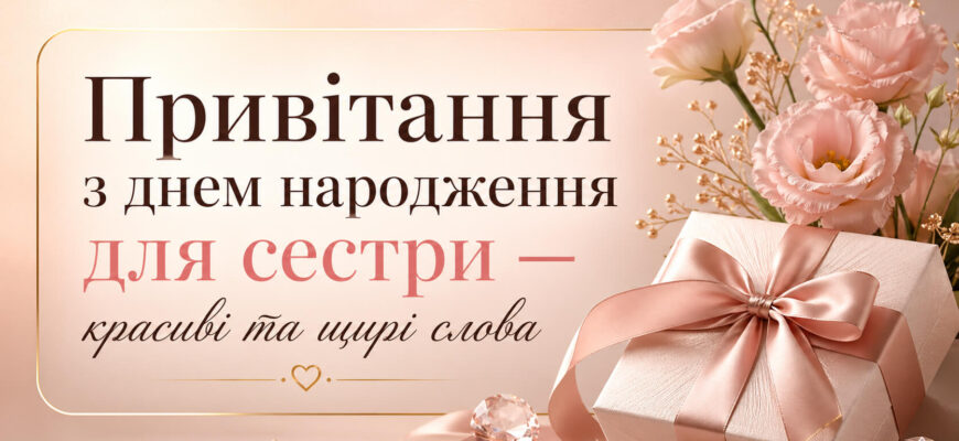 привітання з днем народження для сестри своїми словами