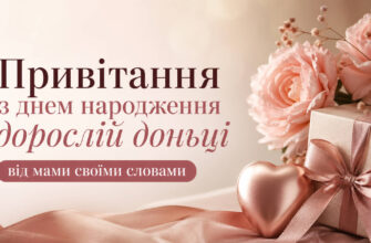 привітання з днем народження дорослій доньці від мами своїми словами текст