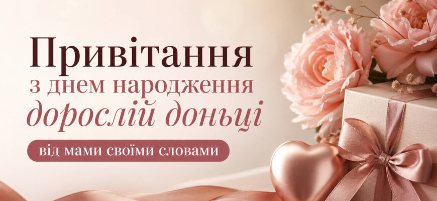 привітання з днем народження дорослій доньці від мами своїми словами текст