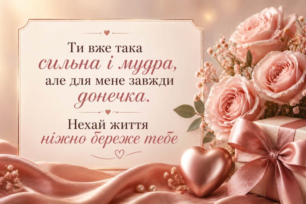 зворушливе привітання доньці від мами до сліз у прозі