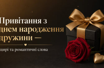 привітання з днем народження дружини від чоловіка текст