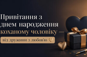 привітання з днем народження коханому чоловіку від дружини текст