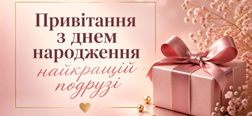 привітання з днем народження найкращій подрузі листівка