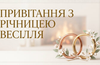 привітання з річницею весілля листівка
