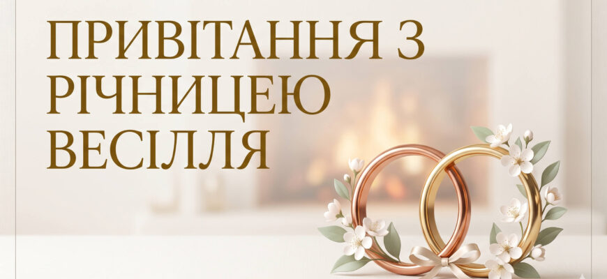 привітання з річницею весілля листівка