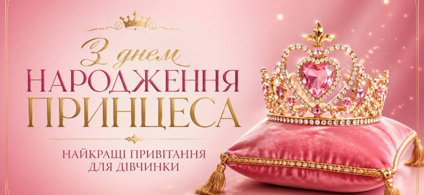з днем народження принцеса листівка дитяча