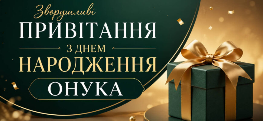 зворушливі привітання з днем народження онука листівка