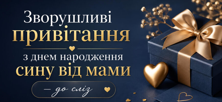 зворушливі привітання з днем народження сину від мами своїми словами