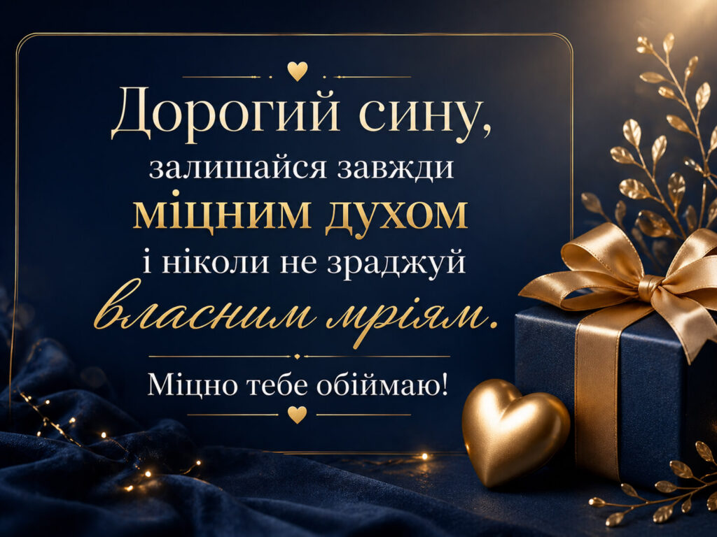 привітання сину від мами з днем народження до сліз текст