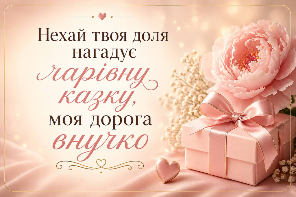 привітання внучці з днем народження своїми словами